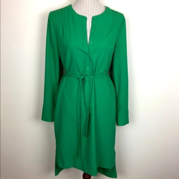 MERONA Dress Green High Low Midi w/ Tie Belt SMALL - Picture 1 of 7